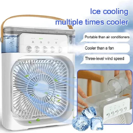 3 In 1 Mini USB Fan With Mist Water Spray