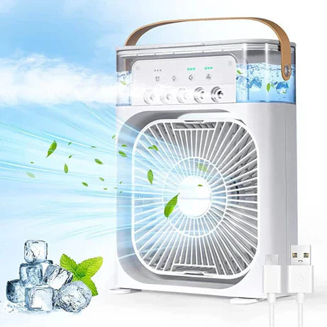 3 In 1 Mini USB Fan With Mist Water Spray